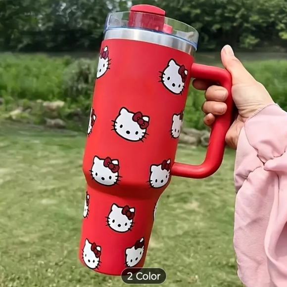 Sleek Red Hello Kitty Travel Mug - Picture 6 of 9